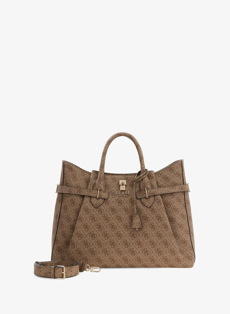 GUESS  Yesba Logo Detail Satchel Bag for Women | Best Price UAE